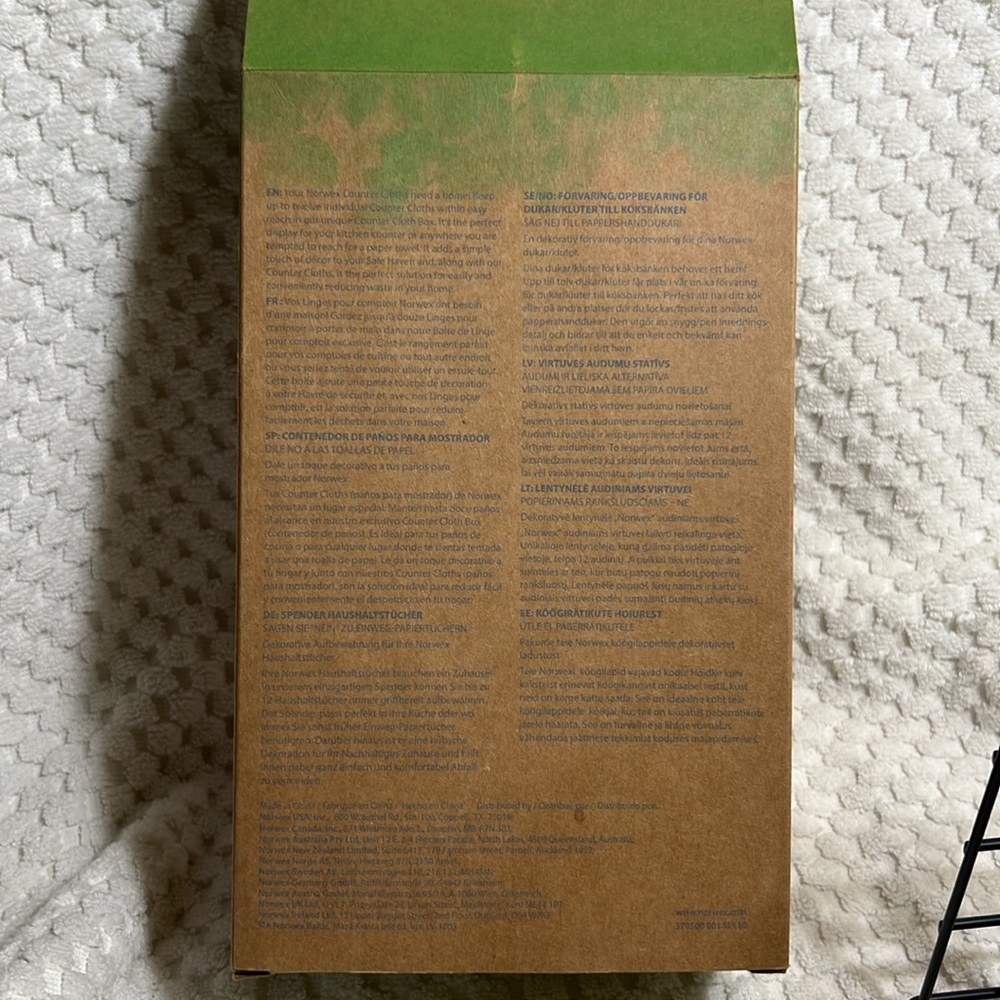 New Norwex Blue and Gray Counter Cloth Set with Holder - Picture 9 of 10